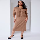 Two Piece Sweater Dress Set image number null