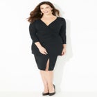 Curvy Collection Colorblock Wrap Top image number null