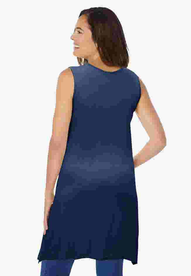 Sleeveless Hanky Hem Tunic image number 1