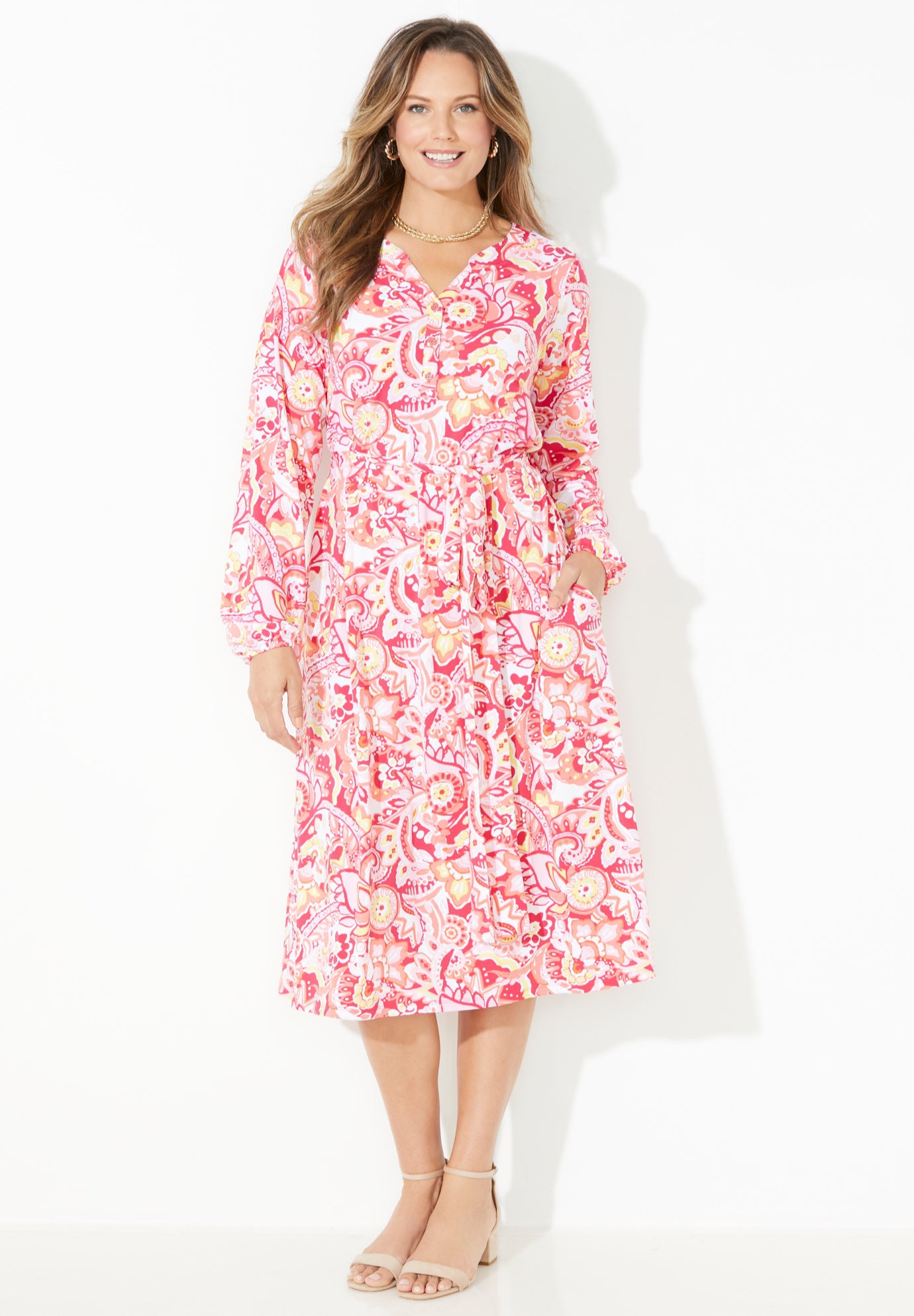 Liz&Me&reg; Peasant Wrap Dress image number 0