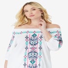Off-The-Shoulder Embroidered Top image number null