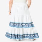 Plus Size Tiered Maxi Skirt image number null