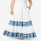 Plus Size Tiered Maxi Skirt image number null