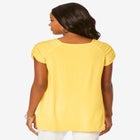 Ruched Cap-Sleeve Ultra Femme Top. image number null
