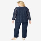 3-piece Lace Jacket/Tank/Pant Set image number 1