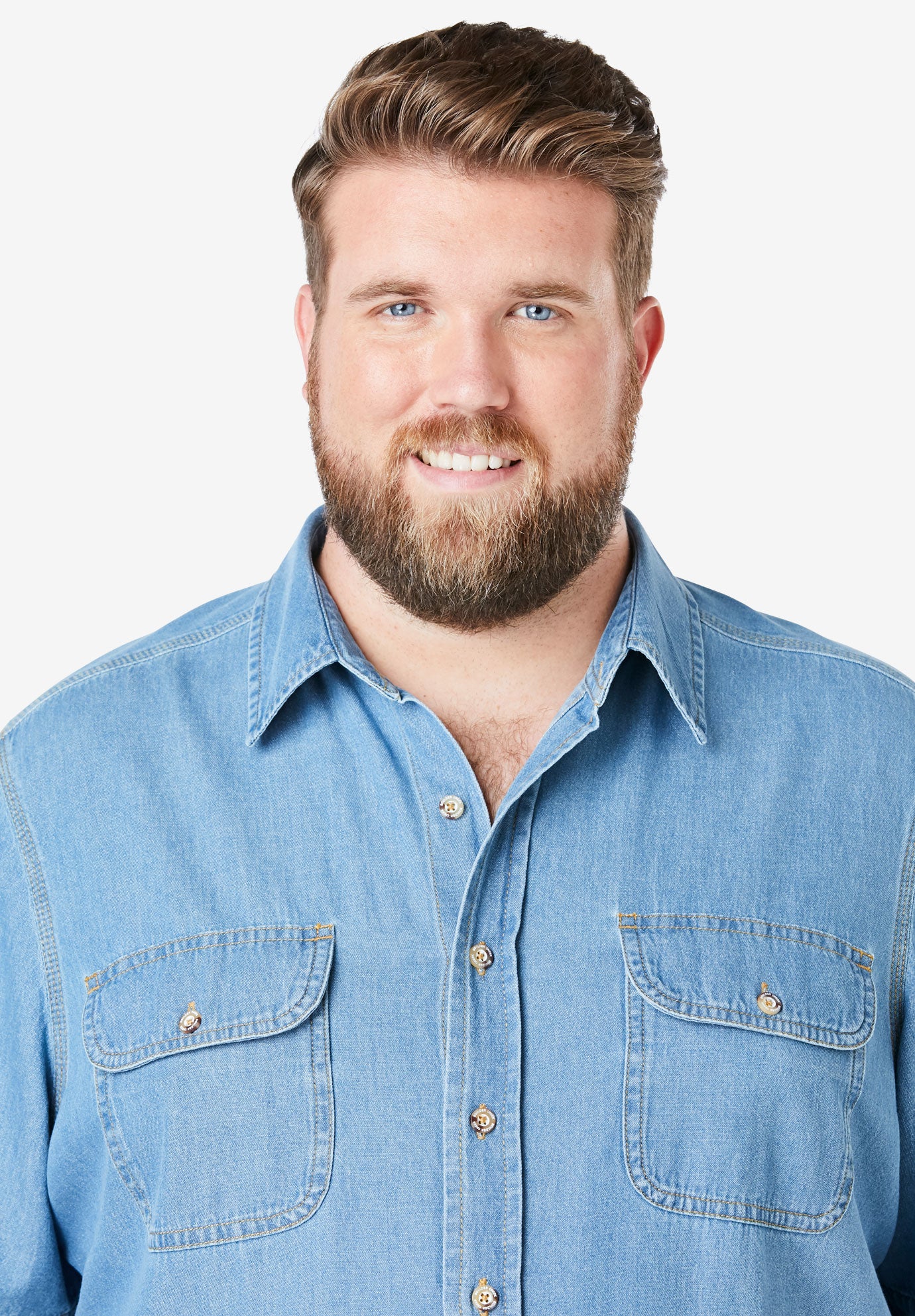 Short Sleeve Denim and Twill Shirt image number 5