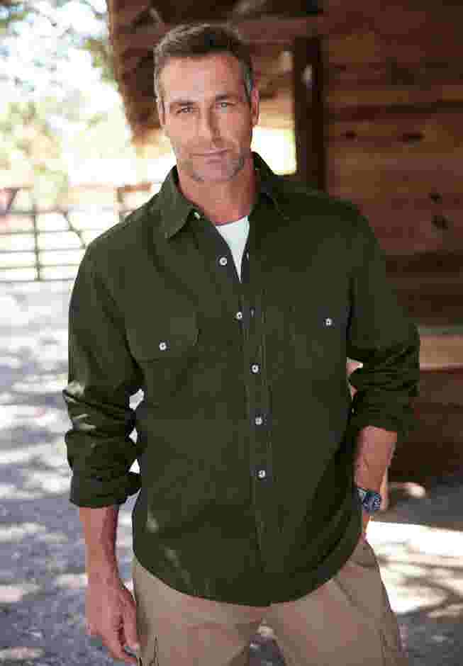 Long Sleeve Denim and Twill Shirt image number 4