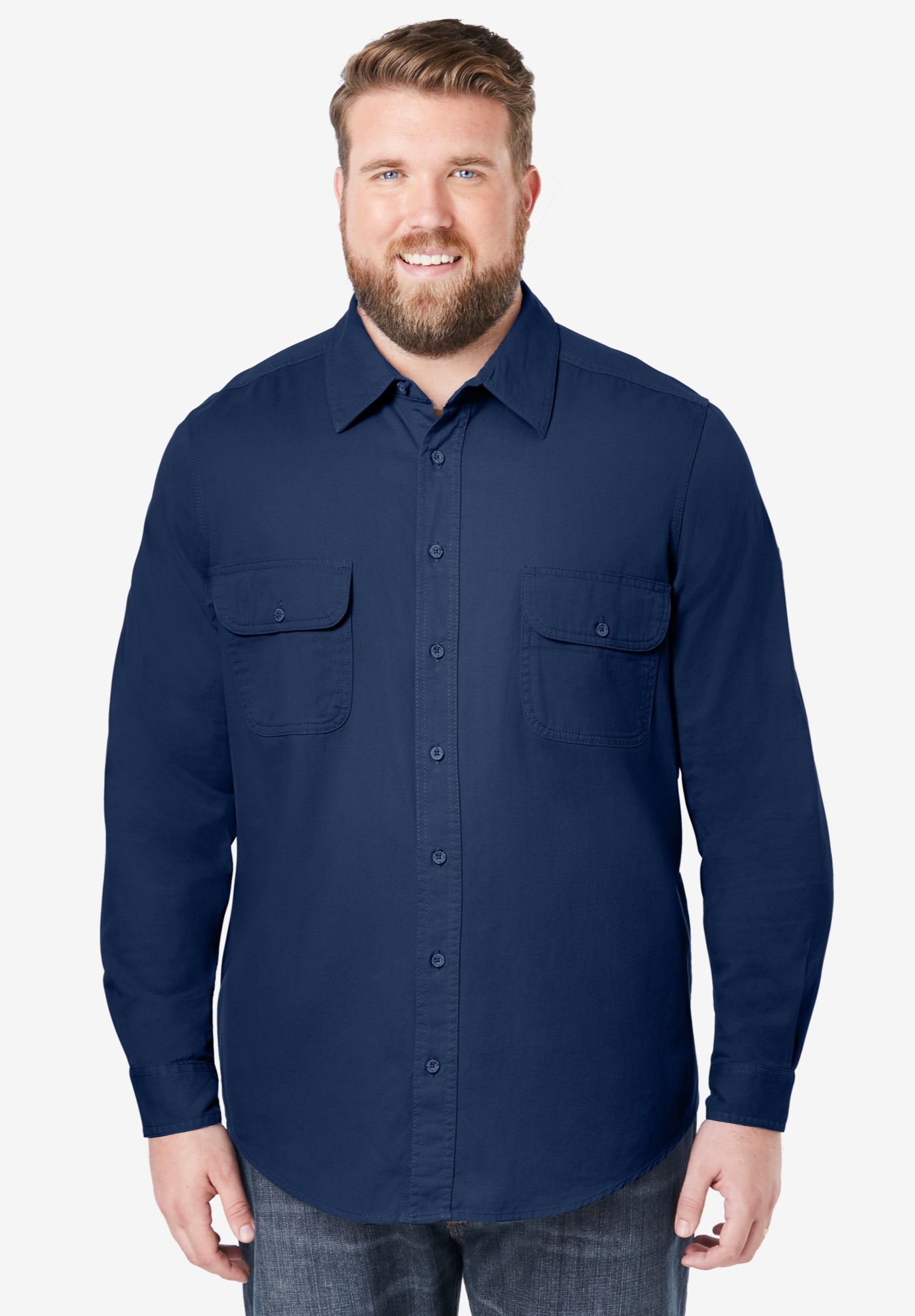 Long Sleeve Denim and Twill Shirt image number 0