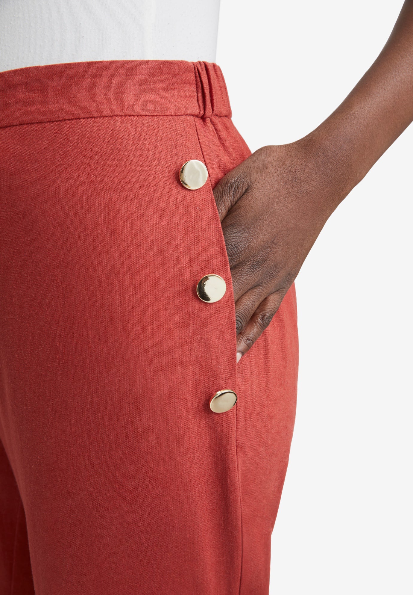 Linen Wide Leg Sailor Pant image number 4