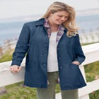 Pleat-Back Denim Jacket image number null