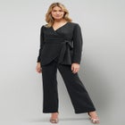 2-Piece Faux Wrap Pantsuit image number null