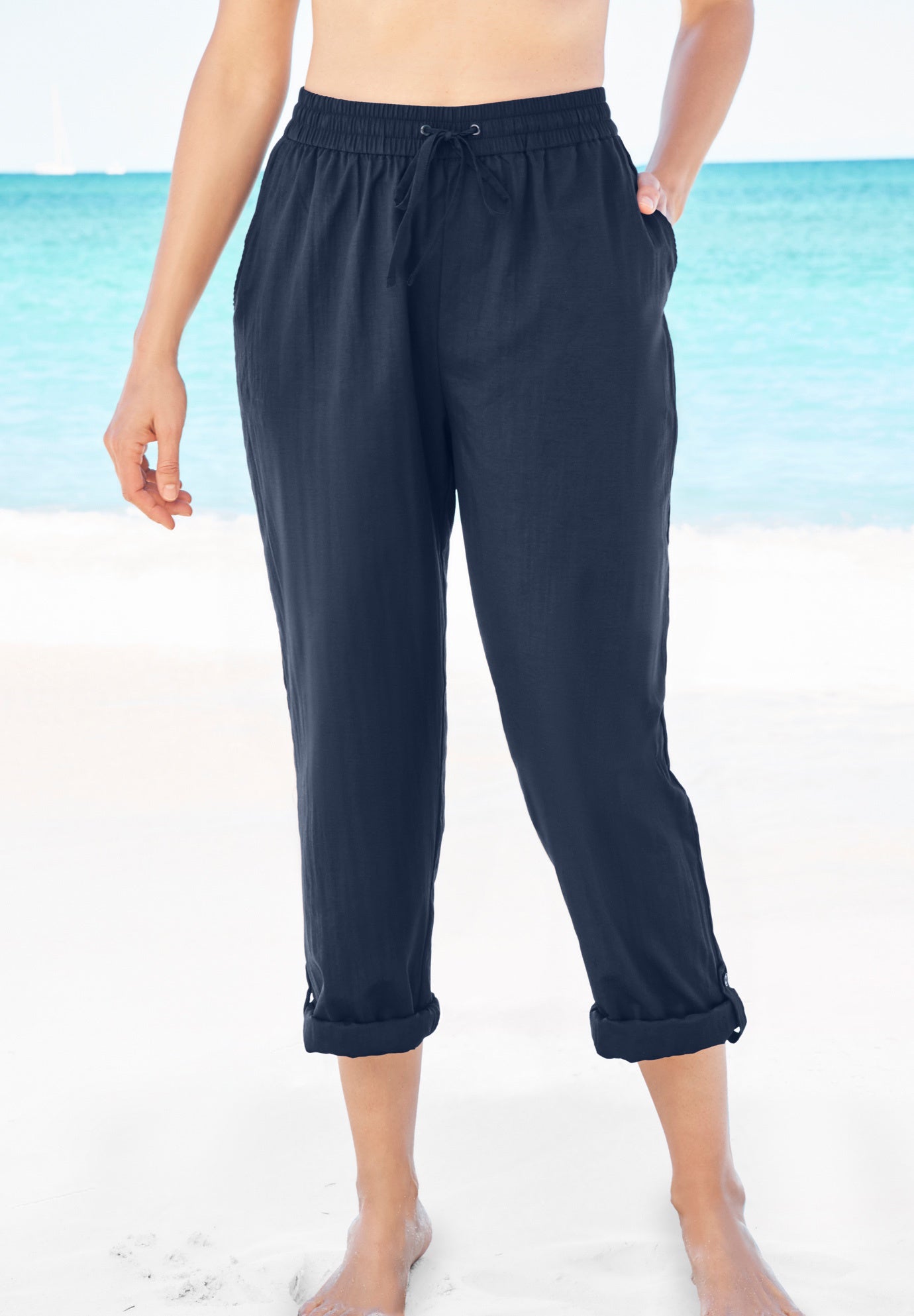 Taslon&reg; Cover Up Roll-Up Pant image number 0