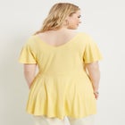 Flutter-Sleeve Peplum Tee image number null