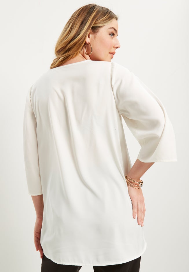 Floral-Embellished Georgette Top image number null