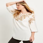Floral-Embellished Georgette Top image number null