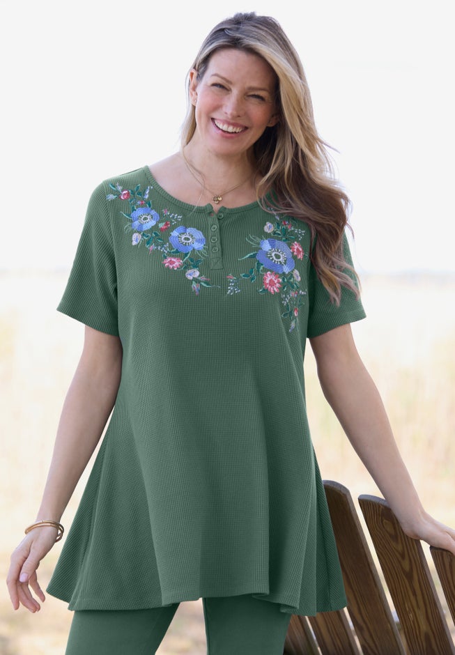 Embroidered Thermal Tunic image number 5