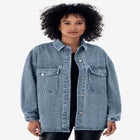 Oversized Denim Shirt Jacket image number null