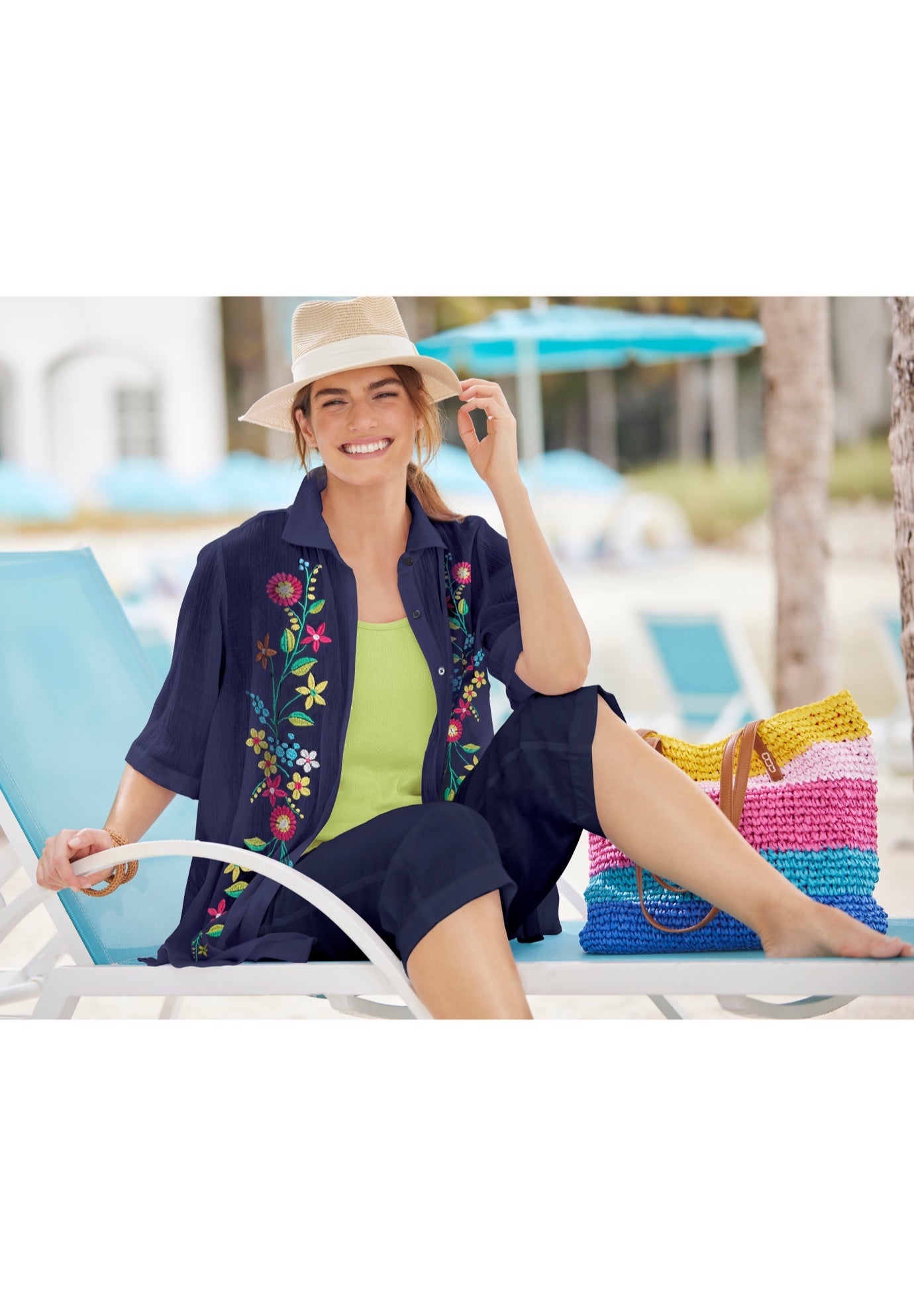 Embroidered Gauze Shirt image number 0