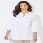 Liz&Me® Y-Neck Lace Blouse image number null