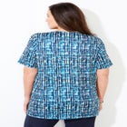 Jeweled Neck Pintuck Top image number null