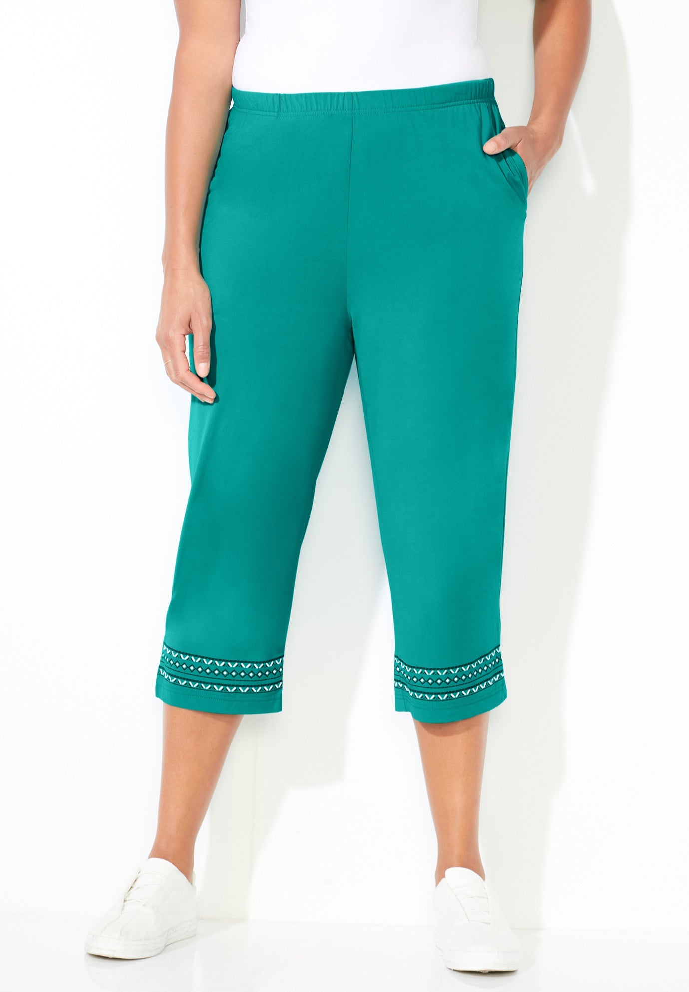 AnyWear Printed Hem Capri image number 0