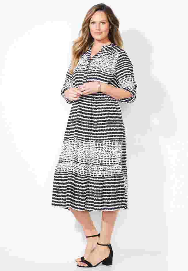 Gauze Midi Shirtdress image number 2