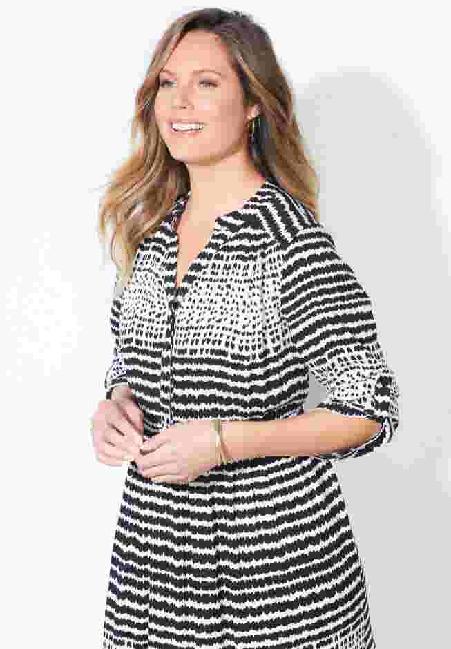 Gauze Midi Shirtdress image number 3