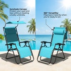 350 lbs. Weight Capacity Zero Gravity chair with Canopy image number 5