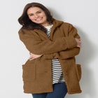 Short Hooded Berber Fleece Jacket image number null