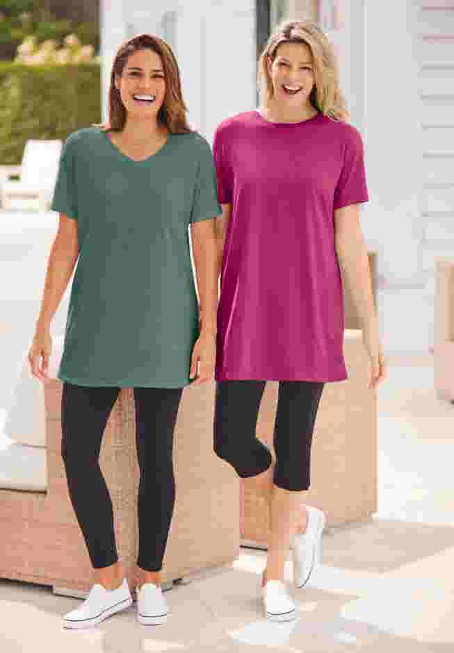 Perfect Short-Sleeve V-Neck Tunic image number 2