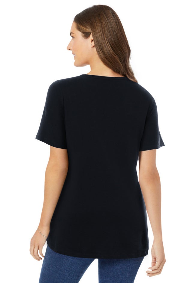 Perfect Short-Sleeve V-Neck Tunic image number 2