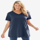 Perfect Short-Sleeve V-Neck Tunic image number null