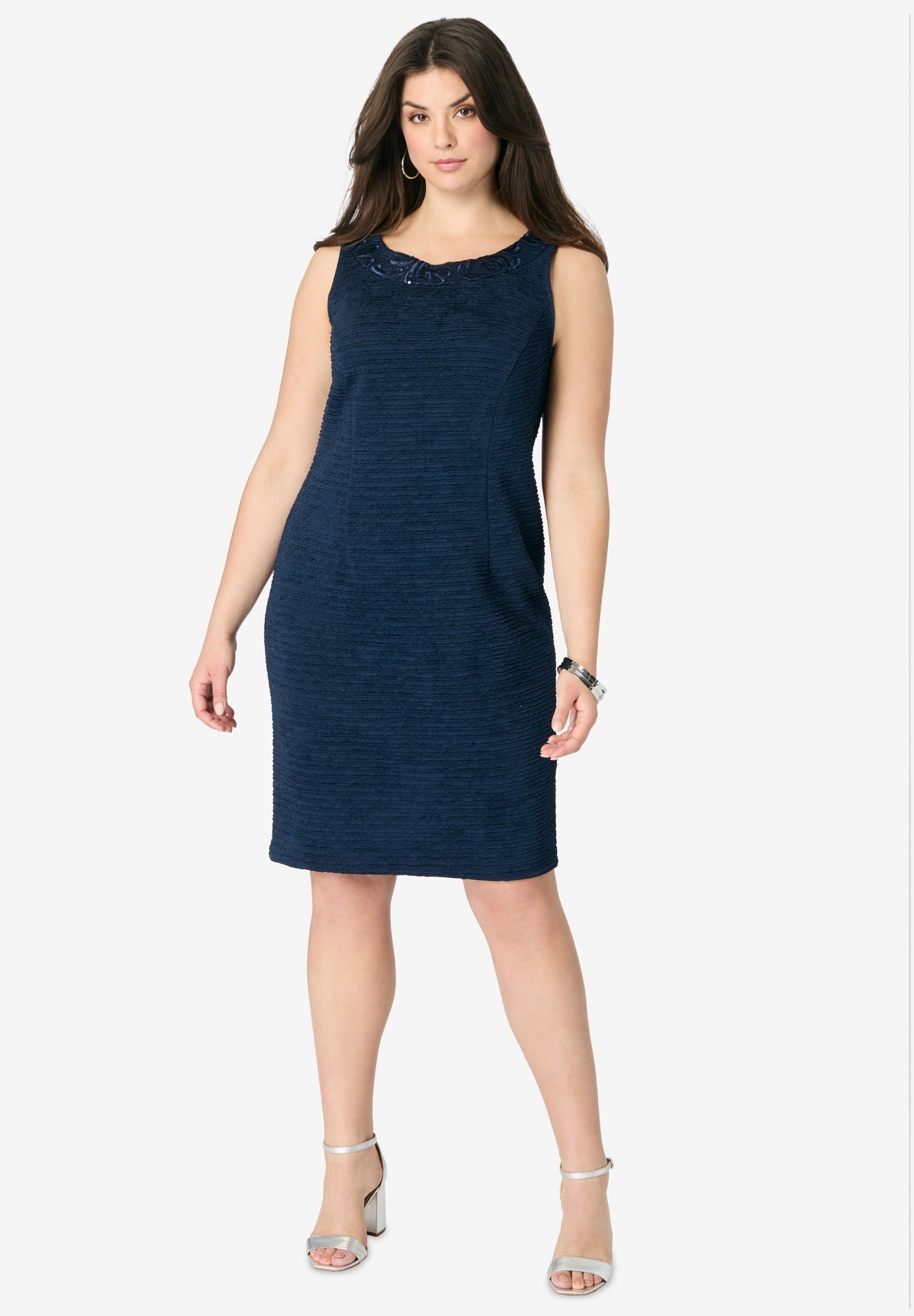 Sheath Dress and Lace Jacket Set image number 3