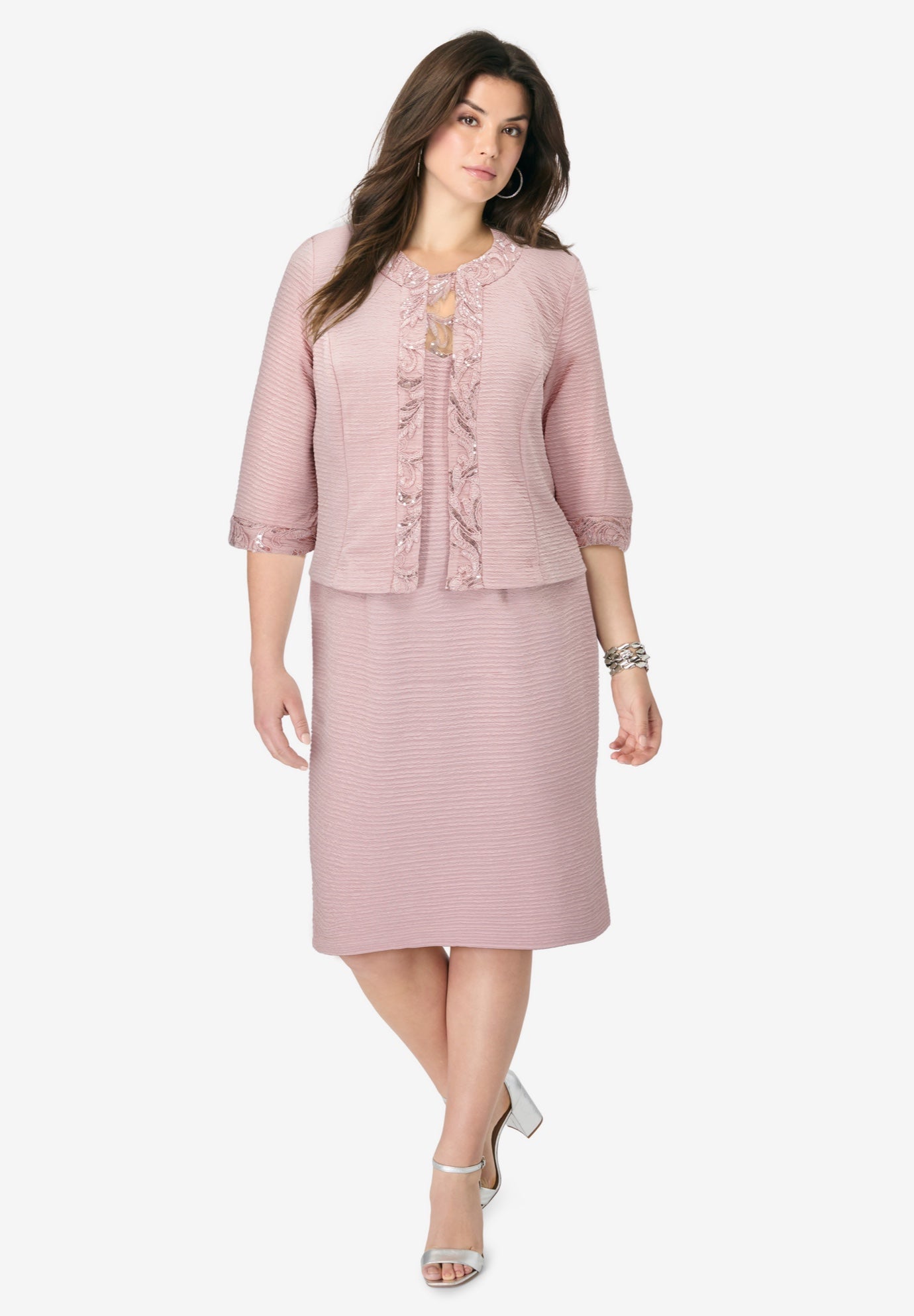 Sweetheart Sheath Dress and Jacket Set image number 0