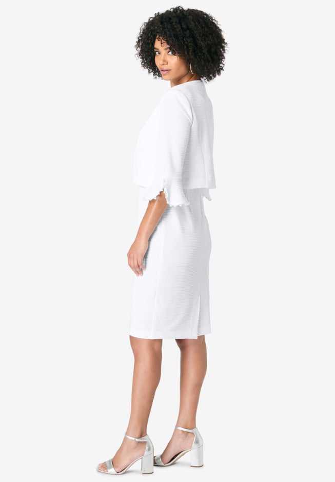 Pearl-Detail Dress and Jacket image number 2