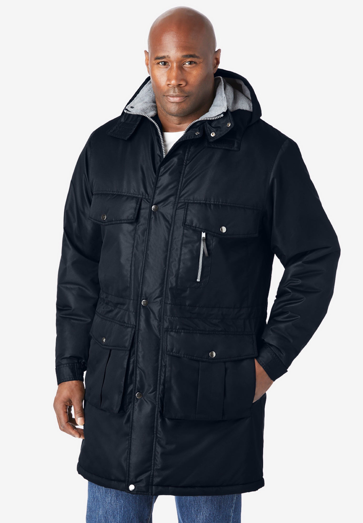 Longer-length Boulder Creek fleece-lined parka image number 0
