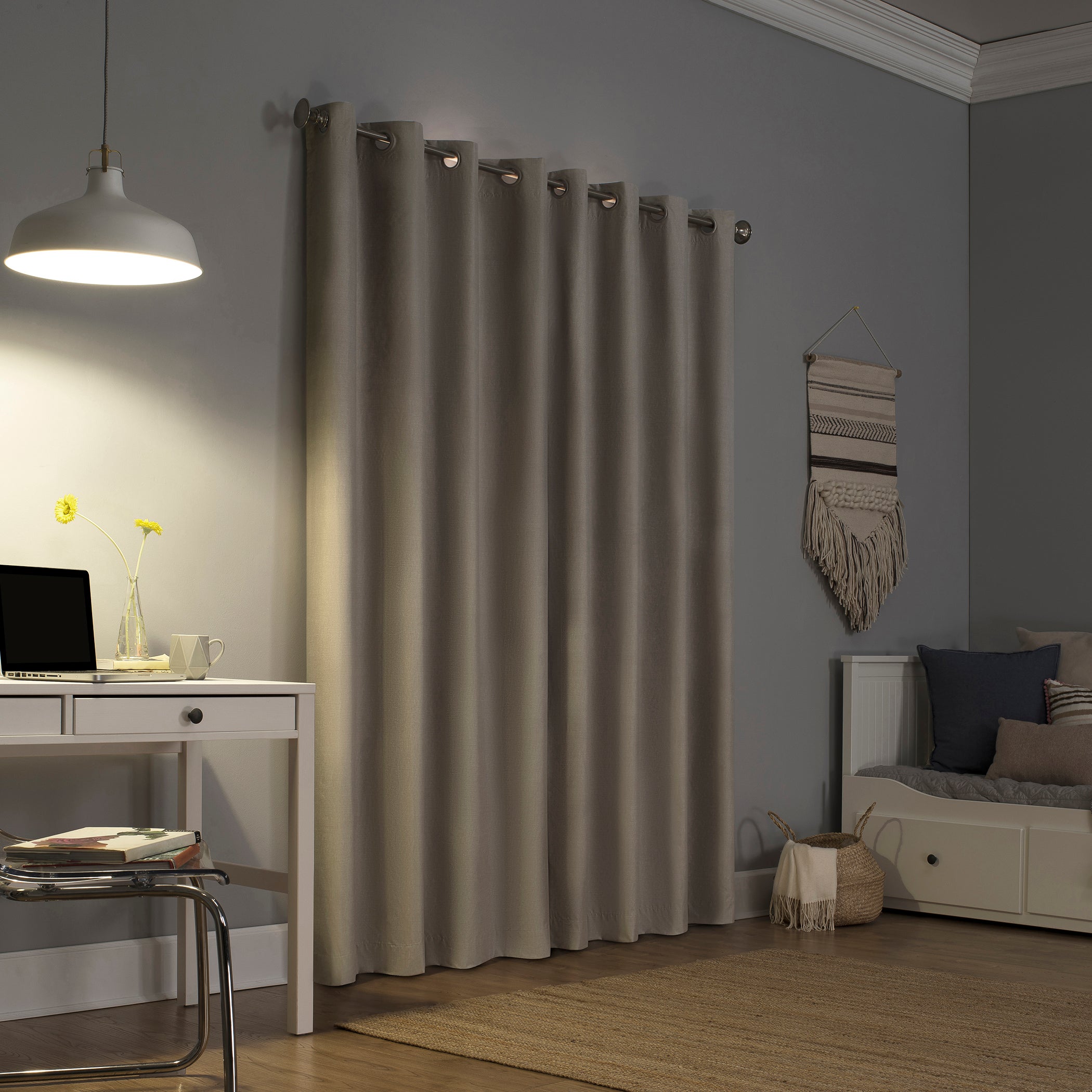 Sun Zero&trade; Cameron Texture Grommet Window Panel image number 1