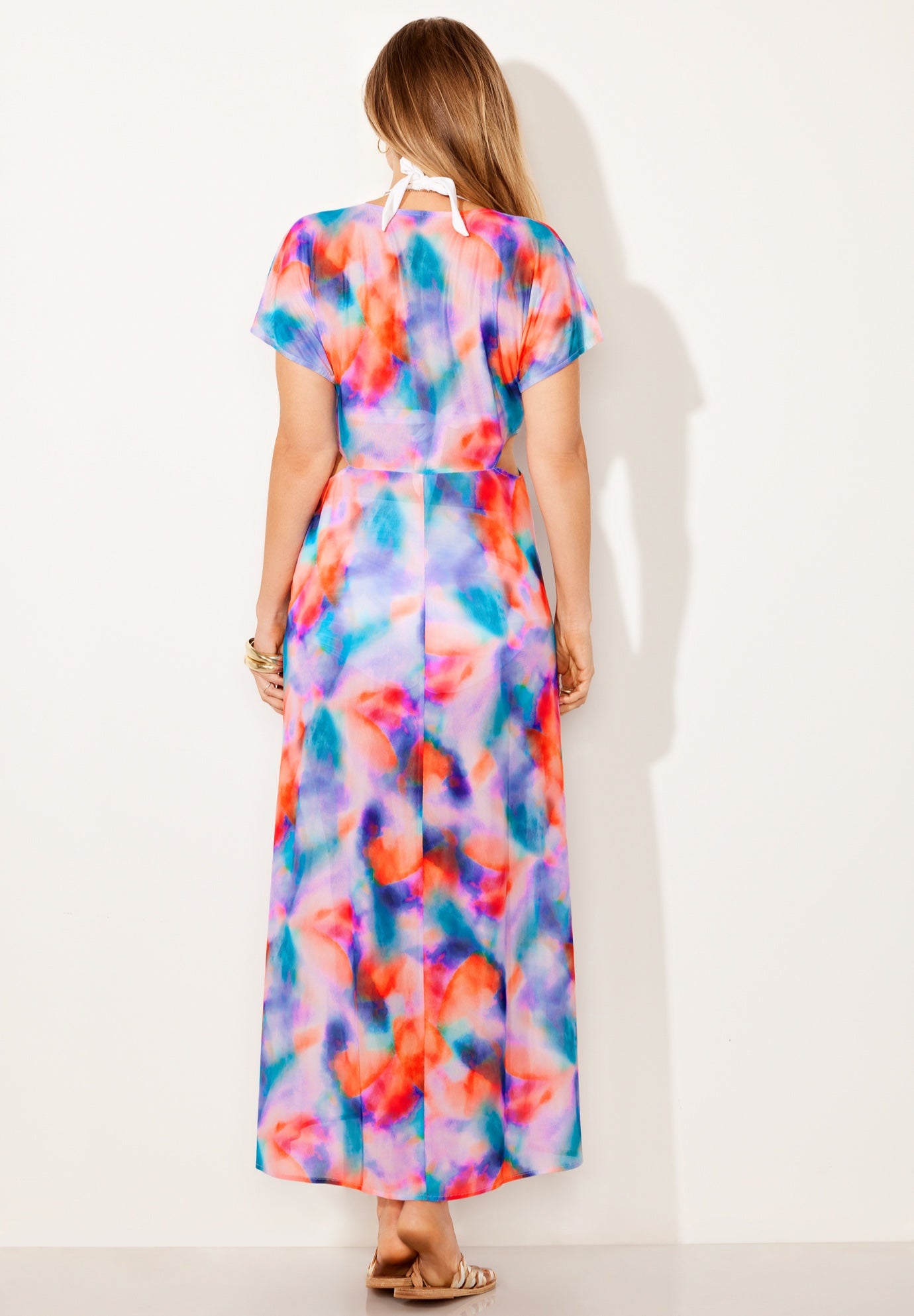 Twist Front Mesh Cut-Out Cover Up Dress image number 1