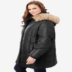 Plus Size Classic Length Puffer Coat image number 2