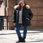 Plus Size Classic Length Puffer Coat image number null