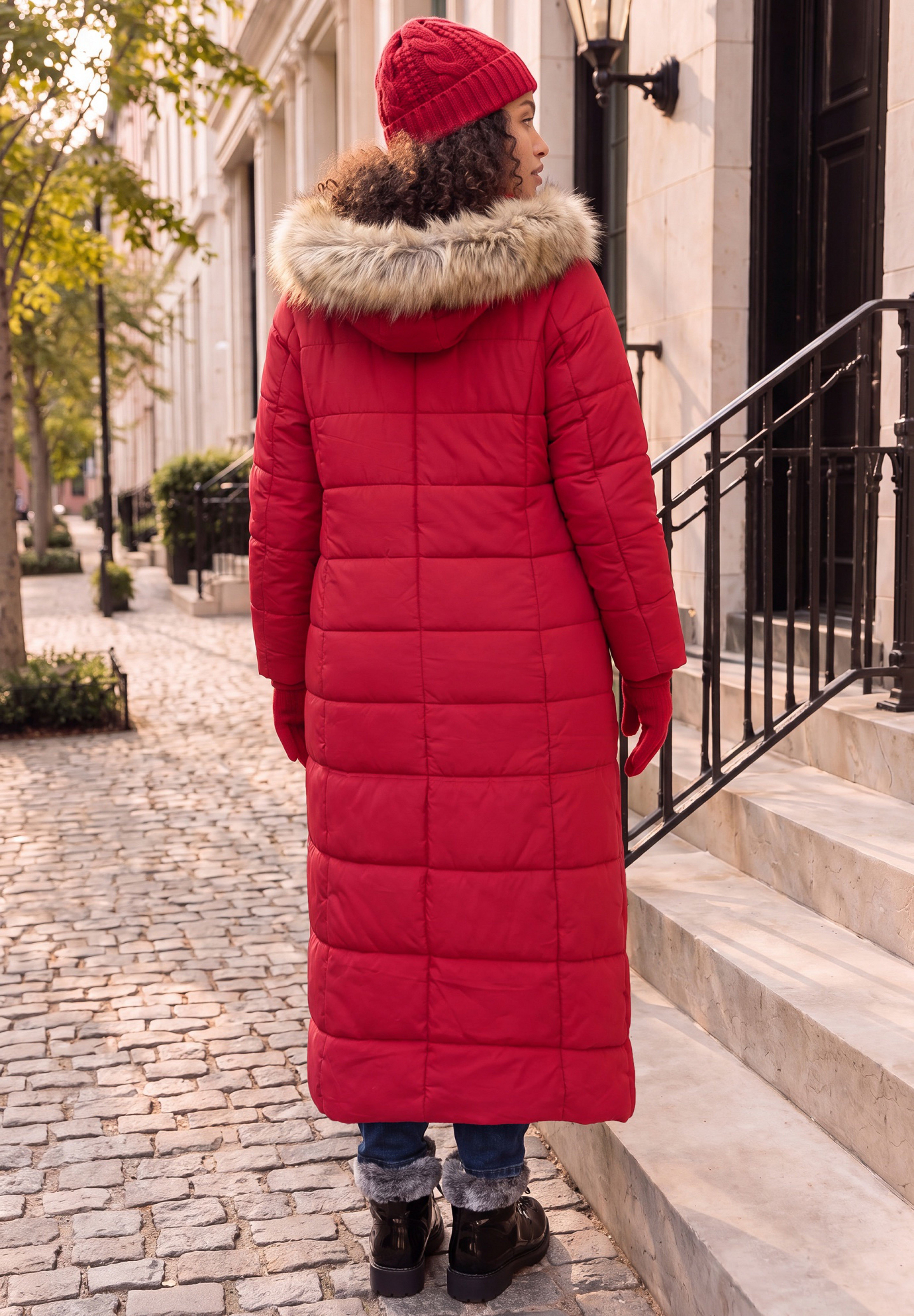 Plus Size Maxi Length Puffer Coat image number 2