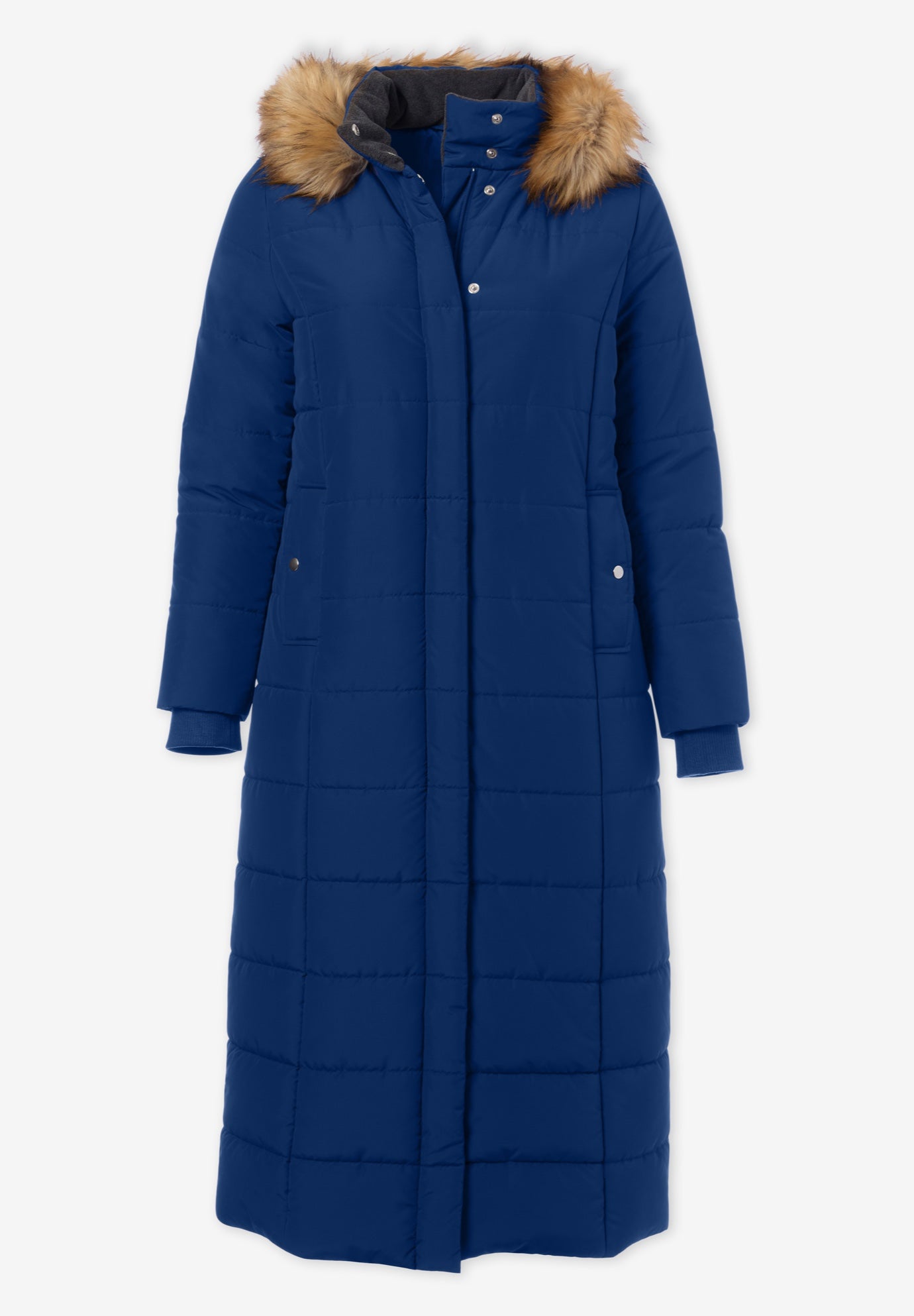 Plus Size Maxi Length Puffer Coat image number 6