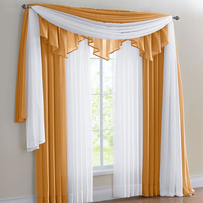 BH Studio Sheer Voile Ascot Valance image number 0