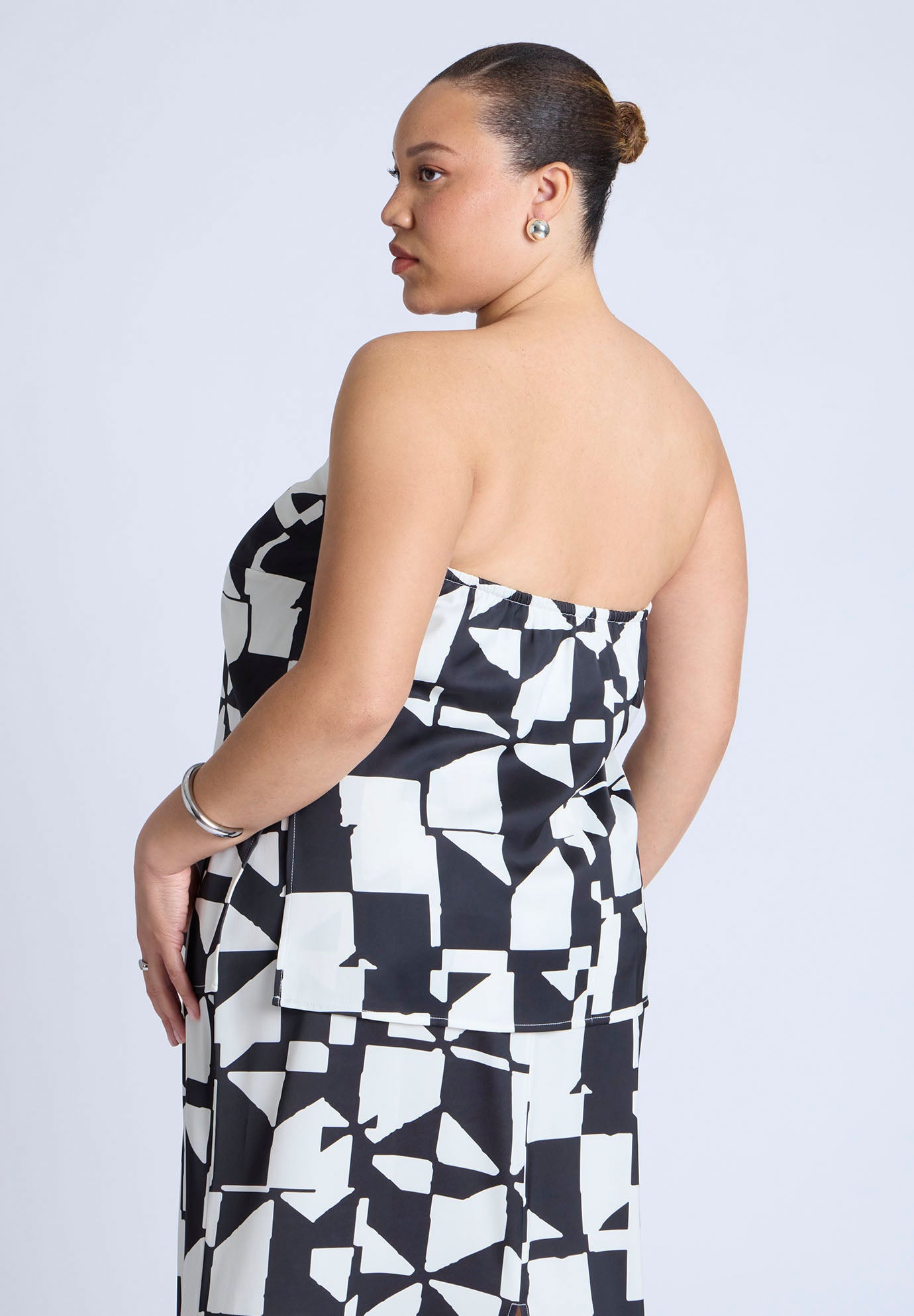 Column Satin Tube Top image number 1