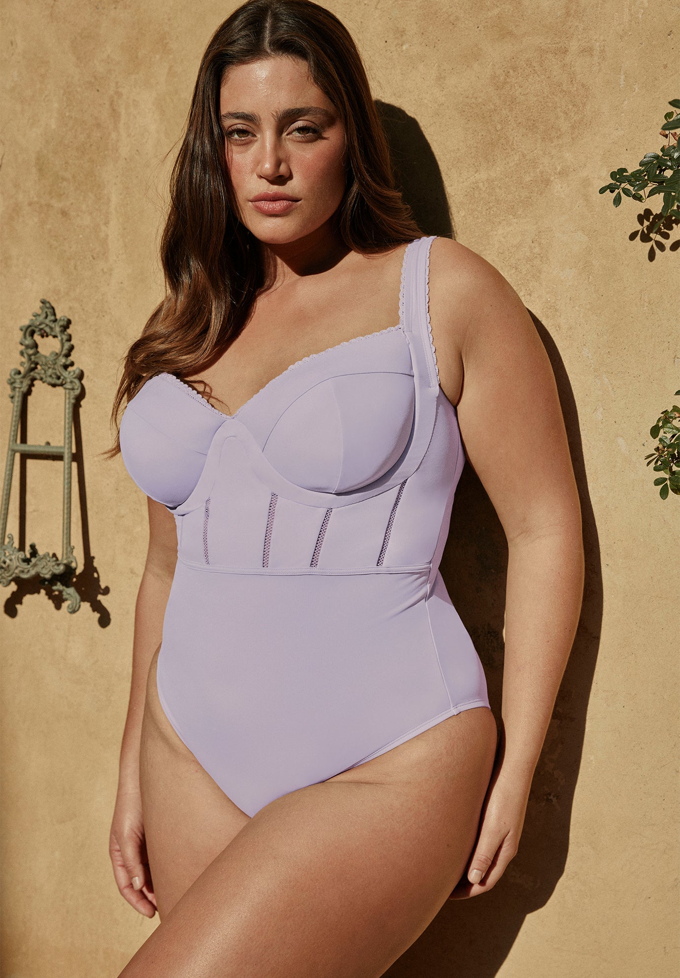 Lace Detail Corset One Piece image number 0