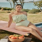 Crossover Strapless One Piece image number null
