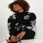Mockneck Shimmer Sweater image number null