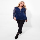 V-Neck Zip Lace Tunic image number null