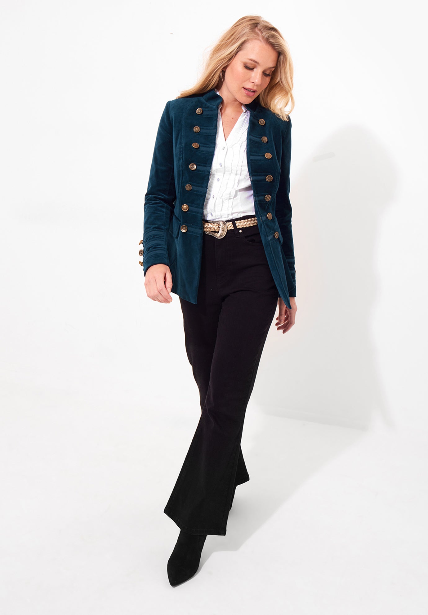 Faux Suede Military Jacket image number 2