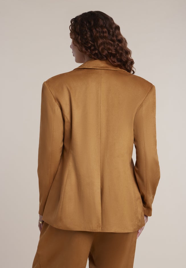 Faux Suede Fitted Jacket image number 1